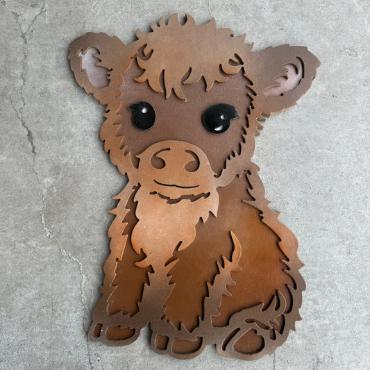 Wunderschönes Wandbild der tapsigen Baby-Kuh