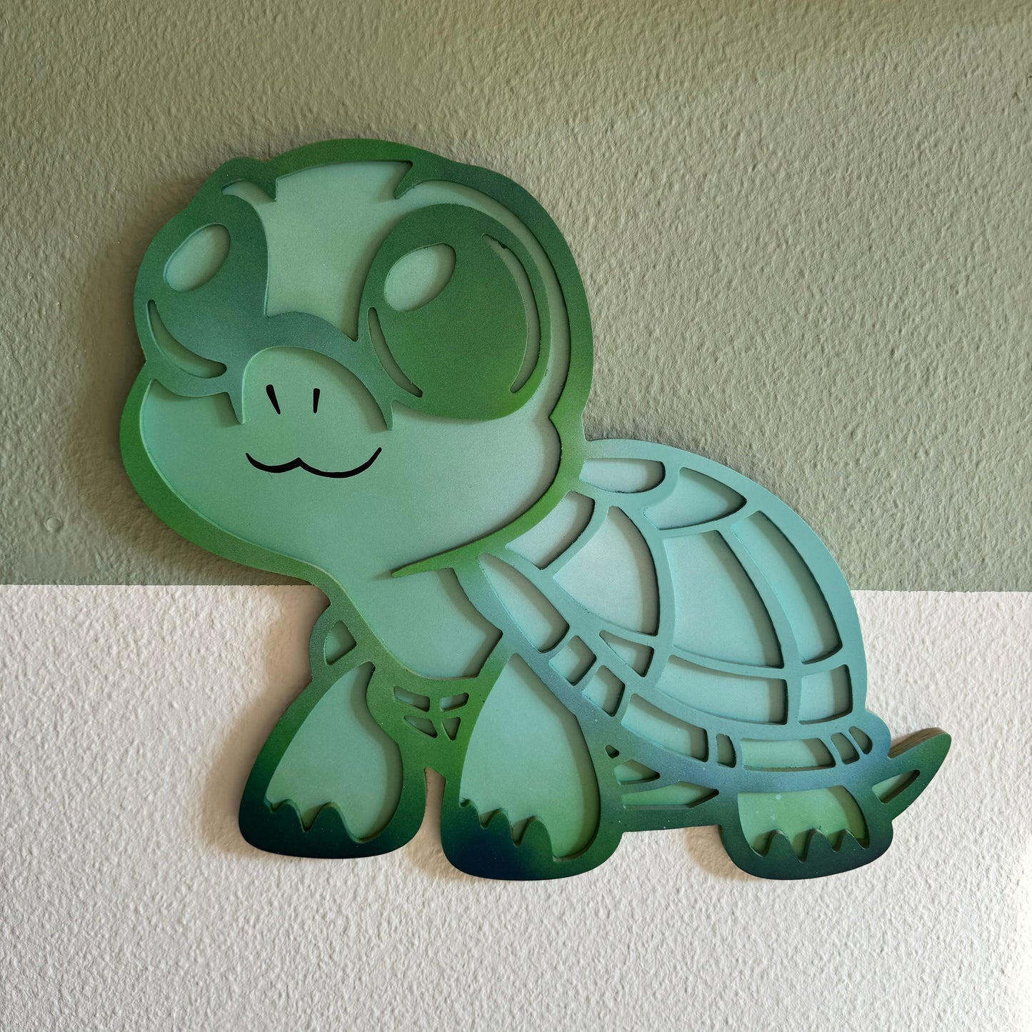 Wunderschönes Wandbild mit weiser Schildkröte