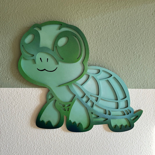 Wunderschönes Wandbild mit weiser Schildkröte
