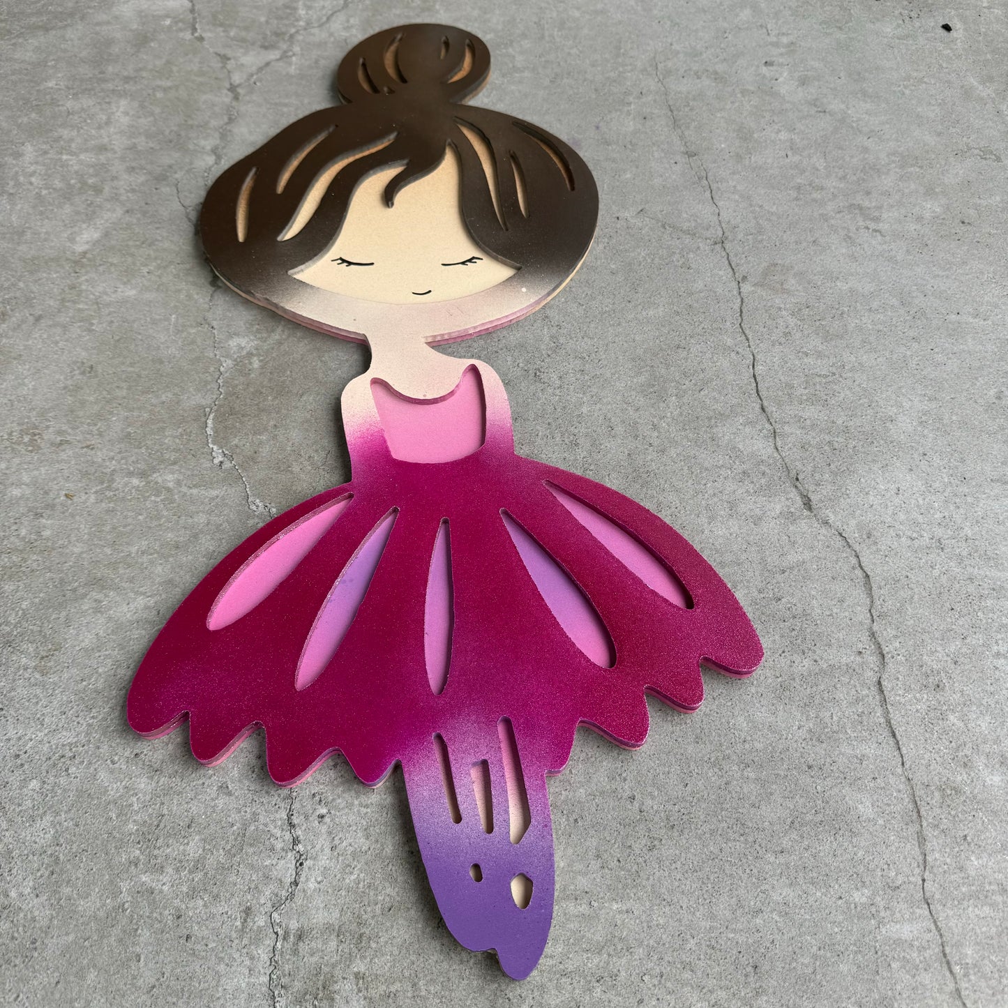 Wunderschönes Wandbild mit Glitzer-Ballerina