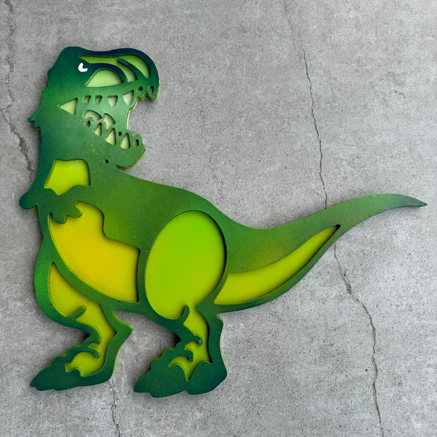 Wunderschönes Wandbild mit frechem Dino