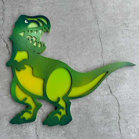Wunderschönes Wandbild mit frechem Dino